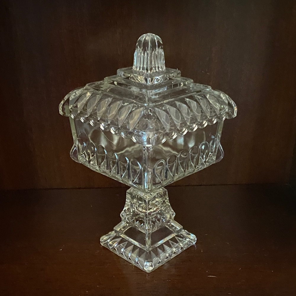 Jeanette Glass • Clear • Wedding Box • Candy Dish